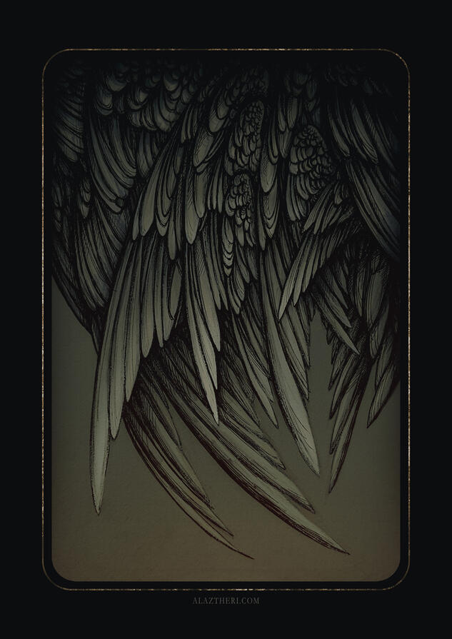 Descending (traditional inks with digital colors, 2023)