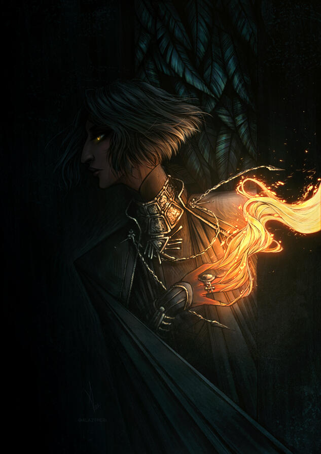 The Sorceress (traditional inks with digital colors, 2022)